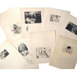 EASTERN EUROPEAN SCHOOL, 20th CENTURY Jewish worshipers, a set of 25 etchings