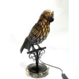 MULLER FRERES (ESTABLISHED 1895-1933) LEON CHAPELLE Parrot table lamp, circa 1920
