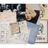 MARLENE DIETRICH (1901-1992) EDDY MAROUANI (1921-2002) Important collection of autograph letters, do