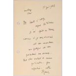 JEAN COCTEAU (1889-1963) Autograph letter signed21/02/2022 1858.