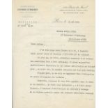 ANDRE CITROËN (1878-1935) Typescript letter signed to Mme Rachel Boyer