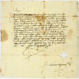 FERDINAND II D’ARAGON. 1452-1516. Signed letter “yo el rey” ("me the king")