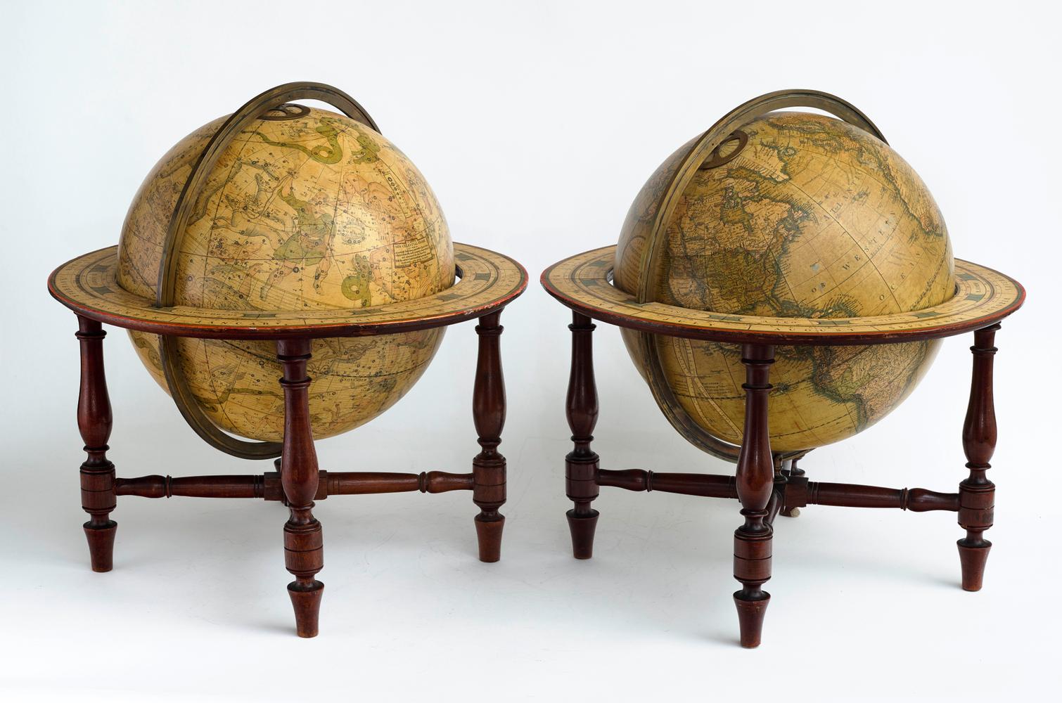 [19TH CENTURY JOHN AND WILLIAM CARY TABLE GLOBES] Earth and sky globe by J.&W. Cary, Regency, London