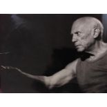 ANDRÉ VILLERS (1930-2016) Pablo Picasso painting