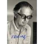 VICTOR VASARELY (1906-1997) Photographic portrait, black and white, with autograph signature.