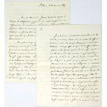 LOUIS-NAPOLEON III BONAPARTE (1808-1876) Letter of Napoleon III on the organization of the Franch ar