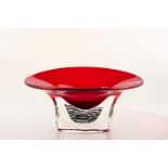 RED MURANO GLASS VASE