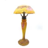 DAUM FRERES Glass lamp with powder inclusions