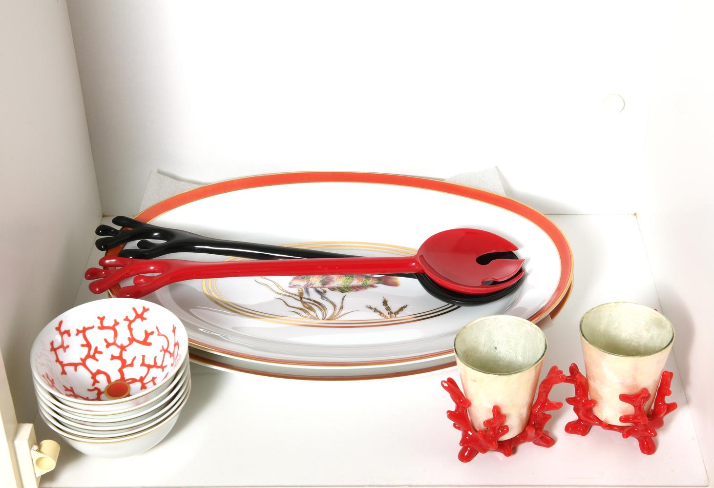 RAYNAUD FRANCE ‘CRISTOBAL RED CORAL’ LIMOGES PORCELAIN TABLE SERVICE, 141 pieces - Image 7 of 8