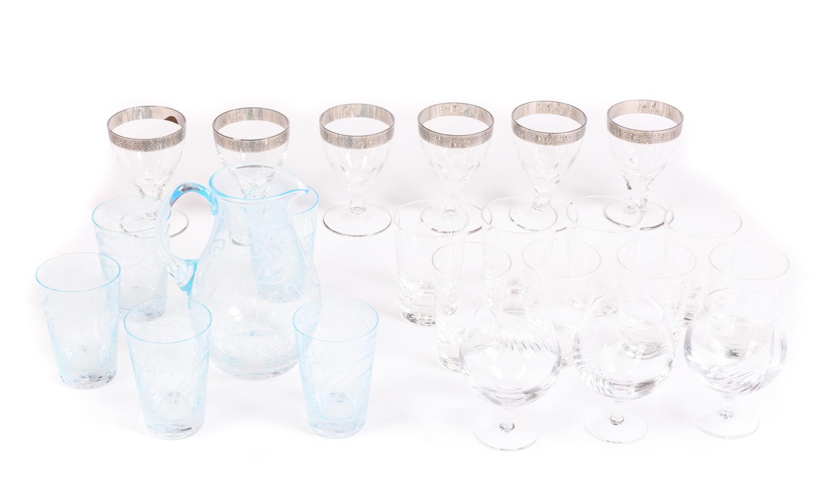 SET OF TWENTY-THREE GLASSES