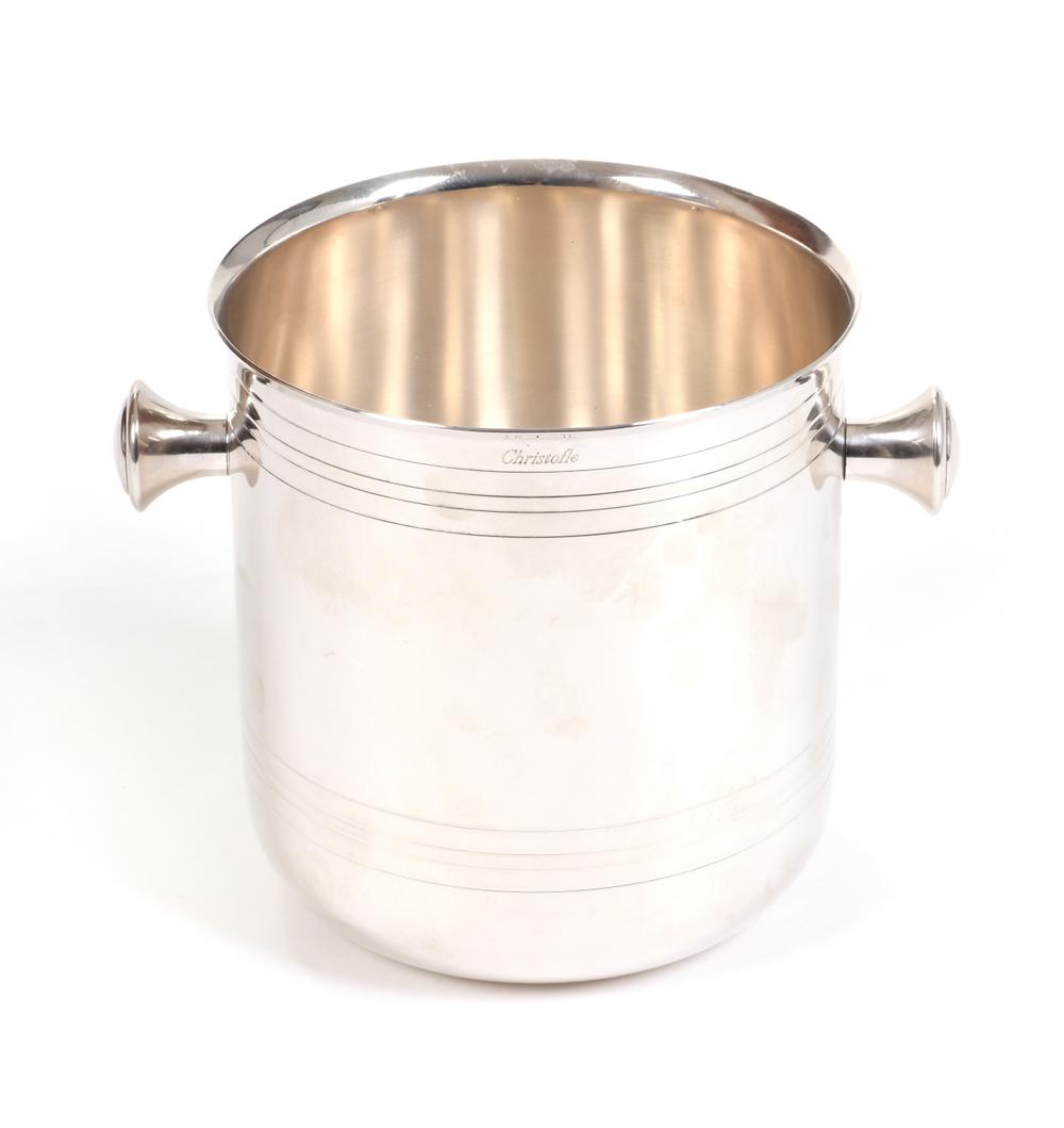 CHRISTOFLE ART DÉCO SILVER-PLATED ICE BUCKET