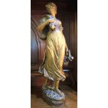 GOLDSCHEIDER MANUFACTURE Polychrome terracotta statue