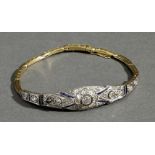 PLATINUM, DIAMOND, AND SAPPHIRE BRACELET, 1930S