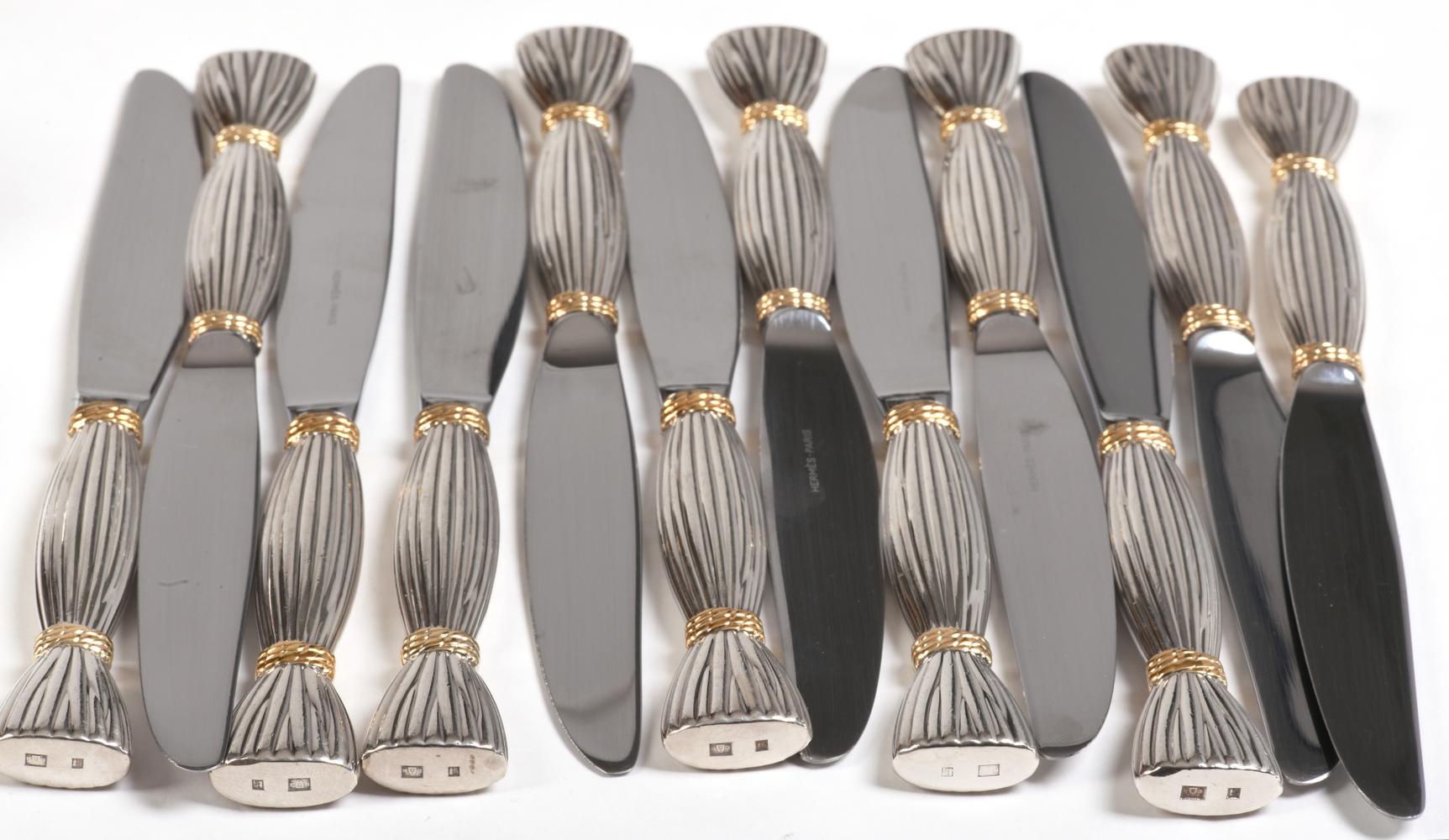 HERMÈS SILVER-PLATED CUTLERY SET ‘MOISSON’, 114 pieces - Image 4 of 5