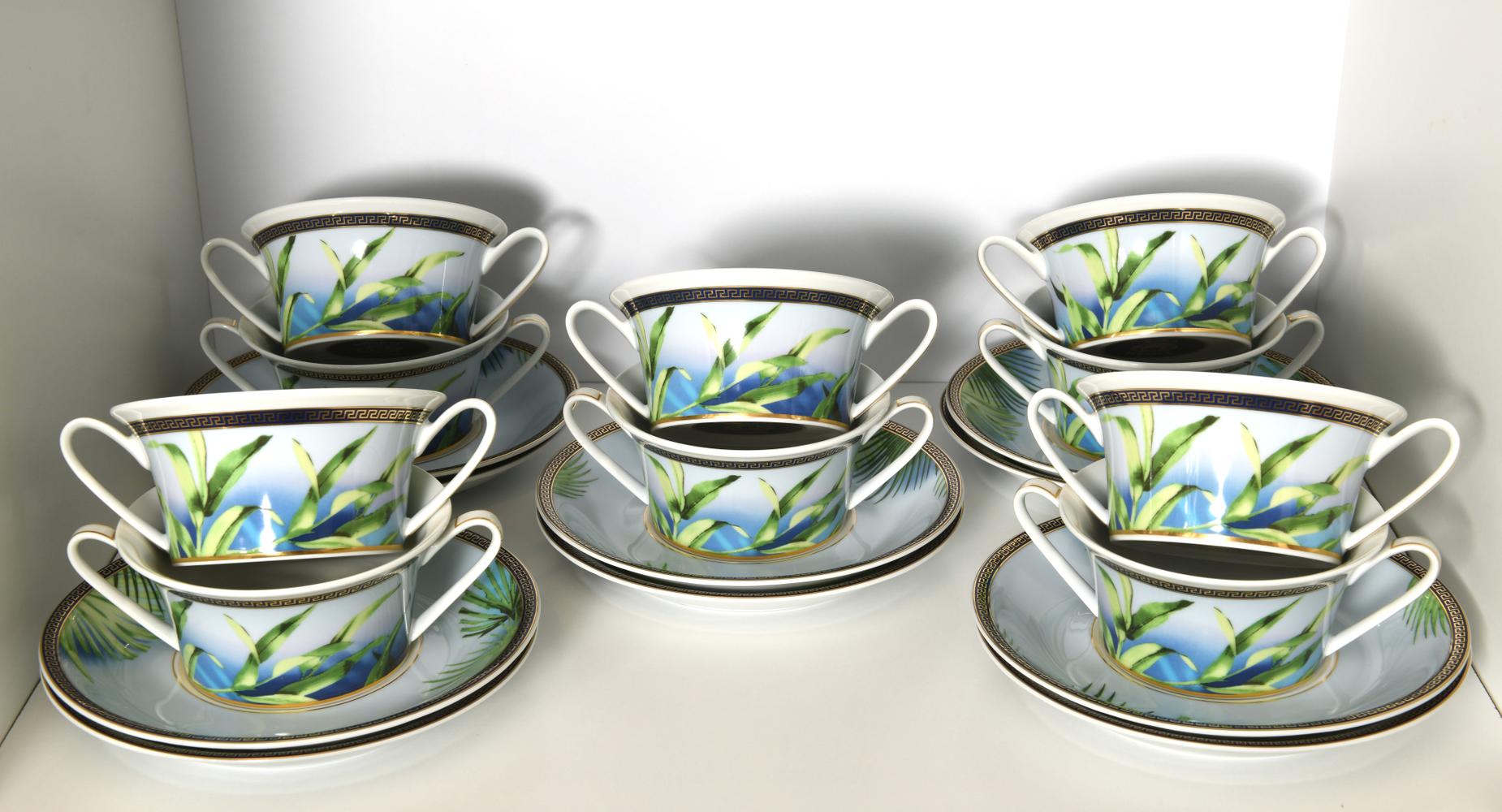 VERSACE ROSENTHAL ‘JUNGLE’ PORCELAIN TABLE SERVICE, 108 pieces - Image 4 of 8