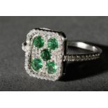 DIAMOND AND EMERALD RING