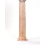 PINK MARBLE COLUMN PEDESTAL, late 19th - early 20th century