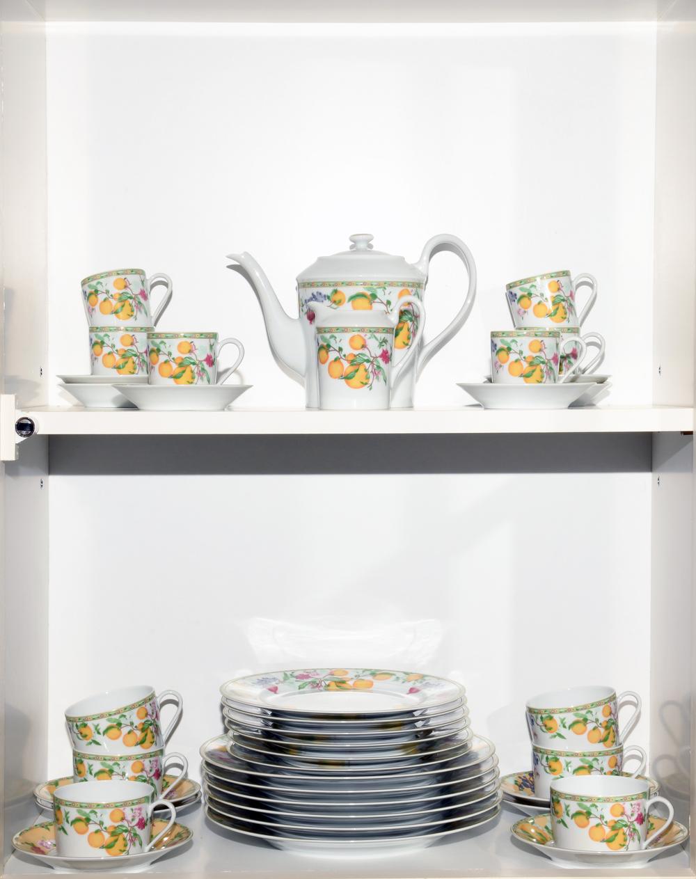 MANUFACTURE HAVILAND LIMOGES PORCELAIN TEA AND COFFEE SERVICE ‘GARDEN OF EDEN’, 38 pieces