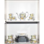 MANUFACTURE HAVILAND LIMOGES PORCELAIN TEA AND COFFEE SERVICE ‘GARDEN OF EDEN’, 38 pieces