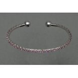 WHITE GOLD AND PINK SAPPHIRE BRACELET