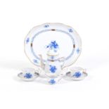 HEREND ‘TÊTE-À-TÊTE’ COFFEE SERVICE ‘APPONYI BLUE’ HEREND PORCELAIN FACTORY, 7 pieces