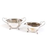 JOHN SHERWOOD & SONS PAIR OF SILVER-PLATED SAUCEBOATS