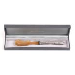 GIANMARIA BUCCELLATI CAVIAR SILVER AND HORN SPOON