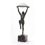 MAX LE VERRIER (1891–1973) Art Déco Table Lamp ‘Dancer’