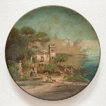 PORCELAIN PLATE ‘CASTLE IN SORRENTO, GULF OF NAPLES’