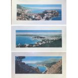 XX CENTURY Three prints: view of Monaco, Menton, and Nice