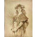 THEOBALD CHARTRAN (1849-1907) Portrait of Sarah Bernhardt in ‘Gismonda’, 1896