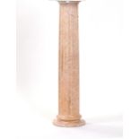 PINK MARBLE COLUMN PEDESTAL, late 19th - early 20th century