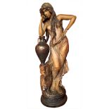 GOLDSCHEIDER MANUFACTURE Rebecca, polychrome terracotta statue