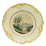 PORCELAIN PLATE «THE WHITE STONE KREMLIN» Porcelain Factory Kornilov Brothers