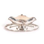 LOUIS XVI STYLE SILVER SAUCEBOAT ON STAND
