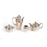 CHRISTOFLE ART NOUVEAU SILVER-PLATED TEA AND COFFEE SET ‘GALLIA’, BEFORE 1942, 4 pieces