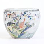 IMPORTANT CHINESE PORCELAIN FISHBOWL WITH BIRD DECORATION, CHINA, 18th – 19th century