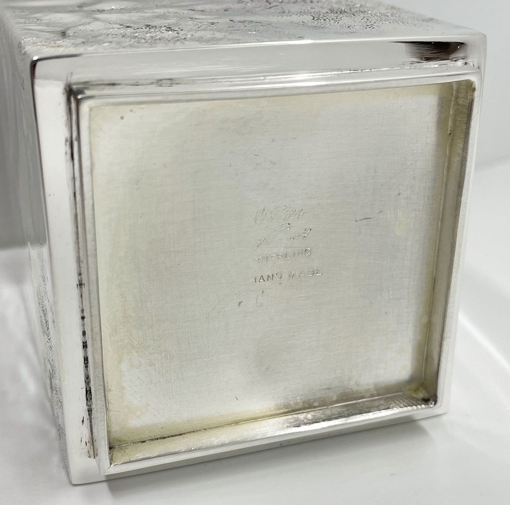 CARTIER SILVER AND WOOD INTERIOR ‘POT A CIGARETTES ‘ - Image 2 of 2