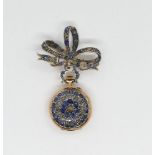 GOLD, SAPPHIRE AND DIAMOND POCKET WATCH, 1900