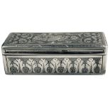 SILVER SNUFF BOX, PROBABLY HUNGARY, 19TH CENTURY