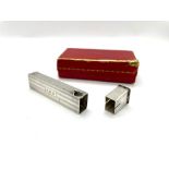 CARTIER NY SILVER LIPSTICK HOLDER AND KEY CHAIN