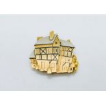 BOUCHERON GOLD VILLAGE HOUSE BROOCH