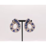 SAPPHIRE AND DIAMOND EARRINGS