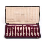 HARRODS LONDON SILVER-PLATED CUTLERY SET WITH SARDINE DECORATION