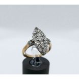 YELLOW GOLD MARQUISE DIAMOND RING