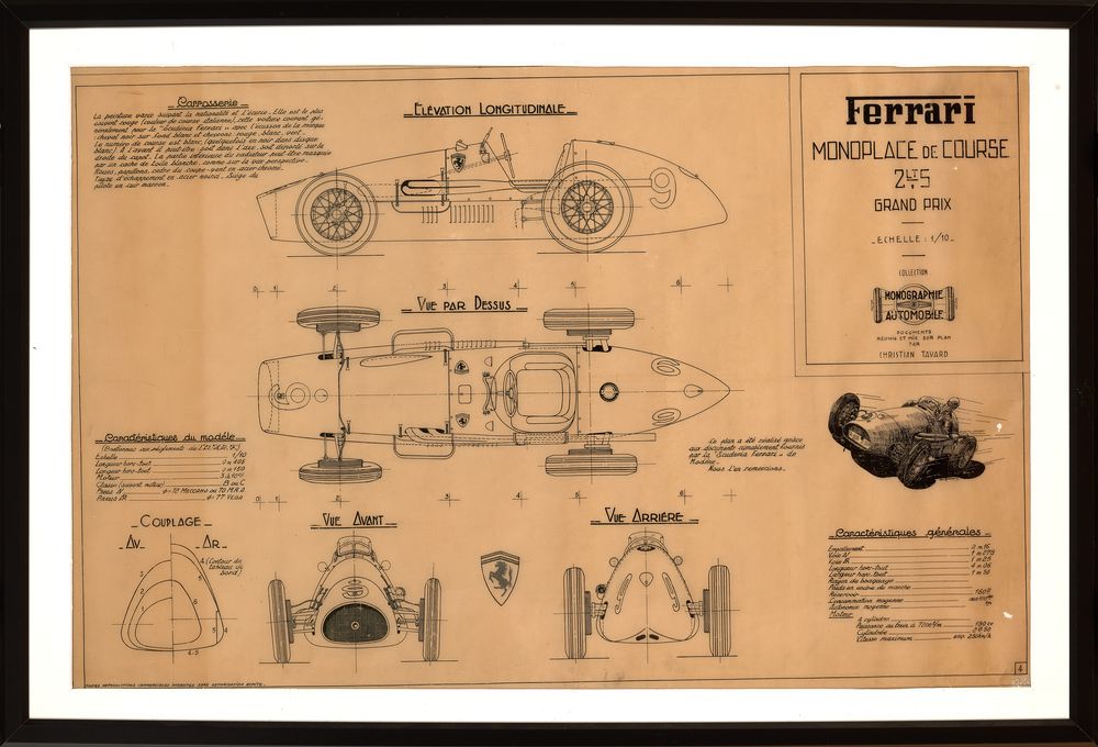 CHRISTIAN HENRY TAVARD FERRARI MONOPLACE DE COURSE -2,5 L -GRAND PRIX