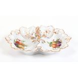 TIELSCH PORCELAIN MANUFACTORY TIELSCH TWO-SIDED LEAF-SHAPED PORCELAIN DISH