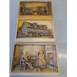 10 Ivorex Plaques -Windsor Castle, Shakespeare's House, Tower Of London Etc