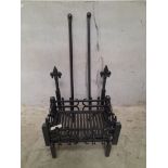 Cast Iron Dog Grate & Fire Dogs