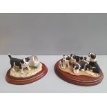 2 Border Fine Arts - Hide & Seek Model No RR08 & Collie Pups For Sale Model No JH67